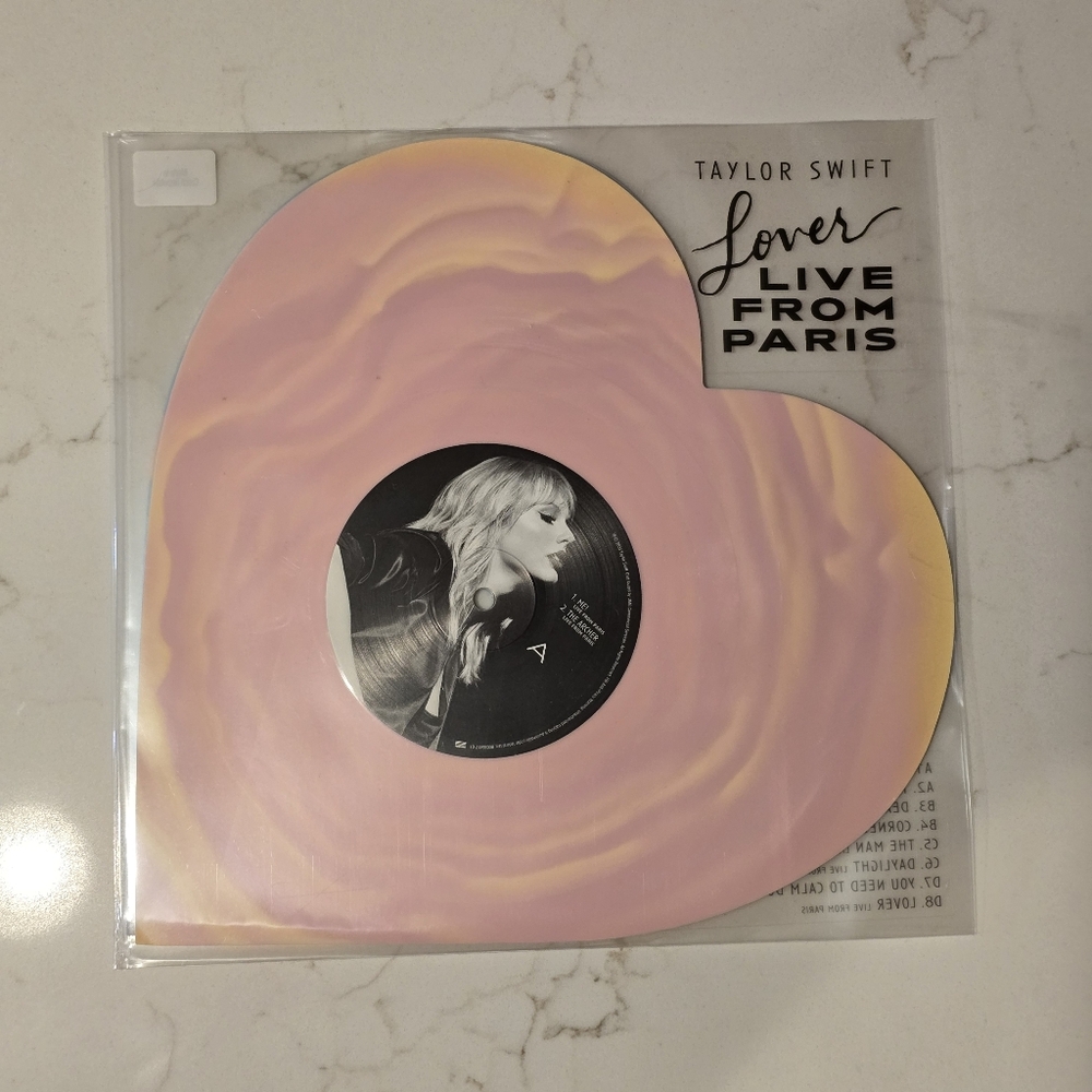 Taylor Swift Lover (Live From Paris) heart-shaped vinyl